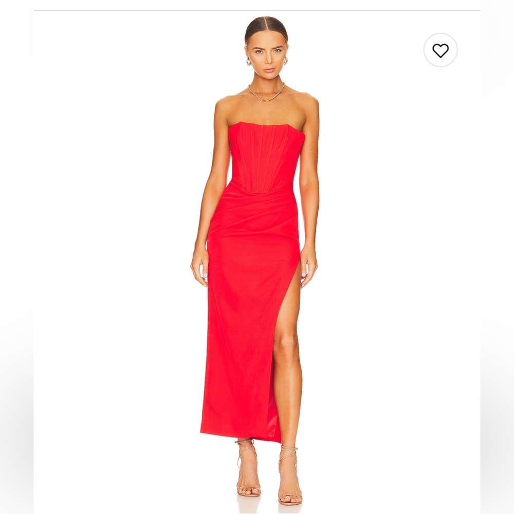 Bardot Saira Midi Dress in Orange Sorbet